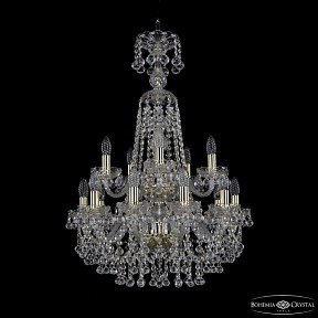 Подвесная люстра Bohemia Ivele Crystal 1409 золото арт. 1409/10+5/195/XL-83/2d G
