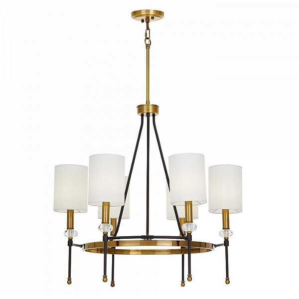Люстра на штанге LUMINA DECO RODEZIO латунь арт. LDP 1229-6 MD