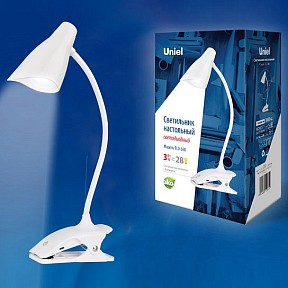 Настольная лампа офисная Uniel TLD-560 белый арт. TLD-560 White/LED/280Lm/5000K/Dimmer