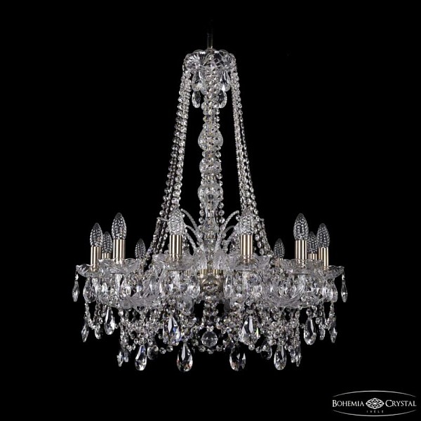 Подвесная люстра Bohemia Ivele Crystal 1411 золото арт. 1411/12/240/h-83 Pa