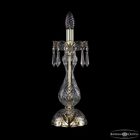 Настольная лампа декоративная Bohemia Ivele Crystal 1403 золото арт. 1403L/1-35 G