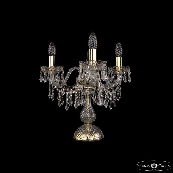 Настольная лампа декоративная Bohemia Ivele Crystal 1403 золото арт. 1403L/3/141-39 G