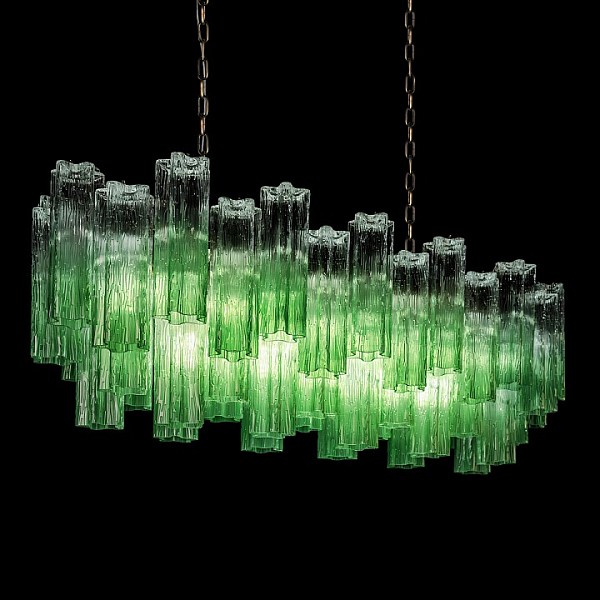 Подвесная люстра Loft it Murano бронза арт. 10580/1000R Clear green