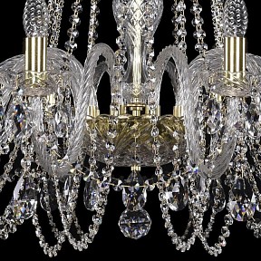 Подвесная люстра Bohemia Ivele Crystal 1402 золото арт. 1402/10/360/G