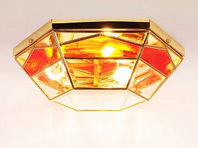 Накладной светильник Doge Luce 1007 золото арт. 1007/3PL-B.CRISTALLO M+ROSSO