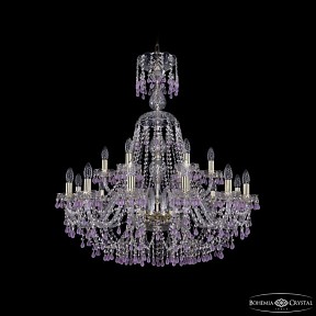 Подвесная люстра Bohemia Ivele Crystal 1410 золото арт. 1410/12+6/300/XL-95 G V7010