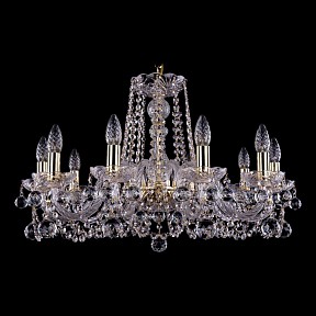 Подвесная люстра Bohemia Ivele Crystal 1402 золото арт. 1402/10/240/G/Balls