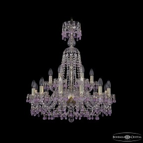 Подвесная люстра Bohemia Ivele Crystal 1410 золото арт. 1410/12+6/240/XL-80 G V7010