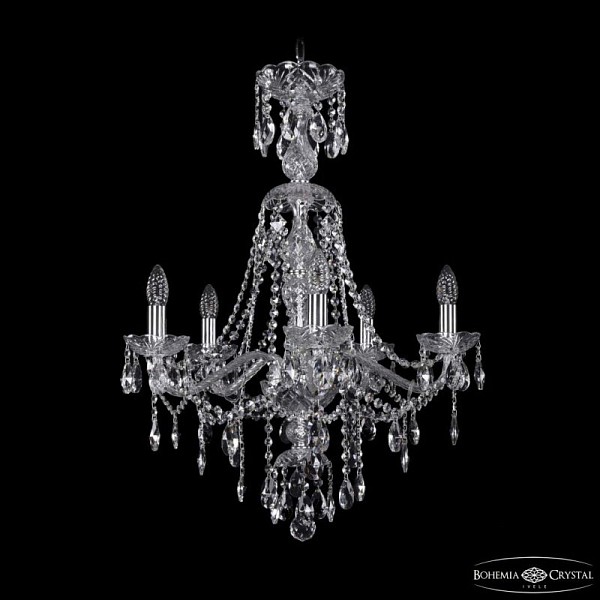 Подвесная люстра Bohemia Ivele Crystal 1415 никель арт. 1415/5/200/XL-76 Ni