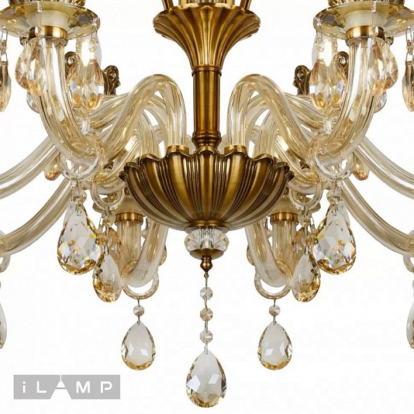 Подвесная люстра iLamp Asia бронза арт. 61078-8+4 BR