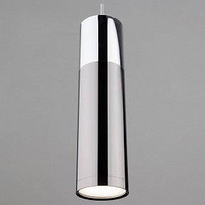 Подвесной светильник Eurosvet Double Topper металл арт. 50135/1 LED хром/черный жемчуг 12W
