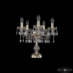 Настольная лампа декоративная Bohemia Ivele Crystal 1413 золото арт. 1413L/5/141-39 G