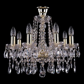 Подвесная люстра Bohemia Ivele Crystal 1413 золото арт. 1413/8/165/G/Tube