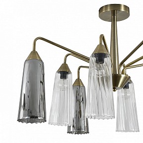 Люстра на штанге Indigo Campana коричневый арт. 13028/8R Brass