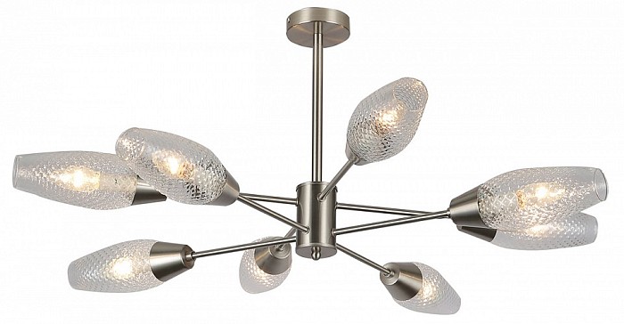 Люстра на штанге Escada Desire серый арт. 10165/8PL Nickel