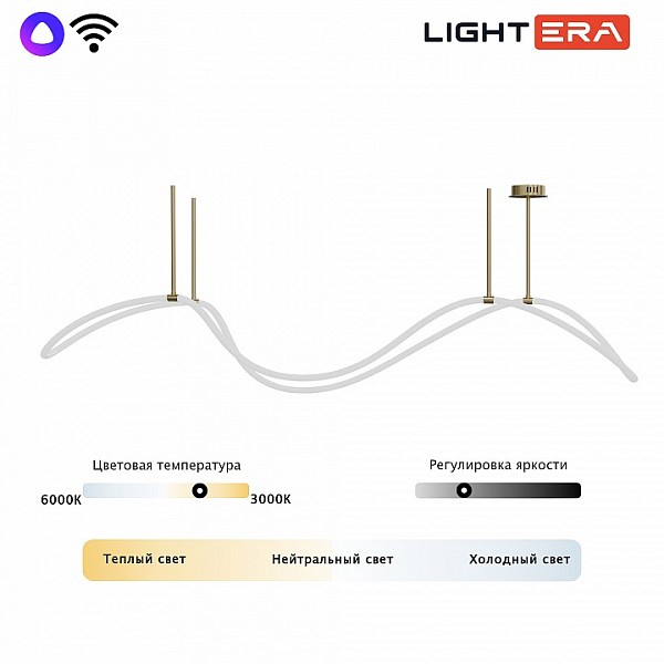 Светильник на штанге LIGHTERA Nyasa латунь арт. LE117L-150GB WIFI
