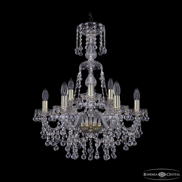 Подвесная люстра Bohemia Ivele Crystal 1409 золото арт. 1409/6+3/195/XL-68 G