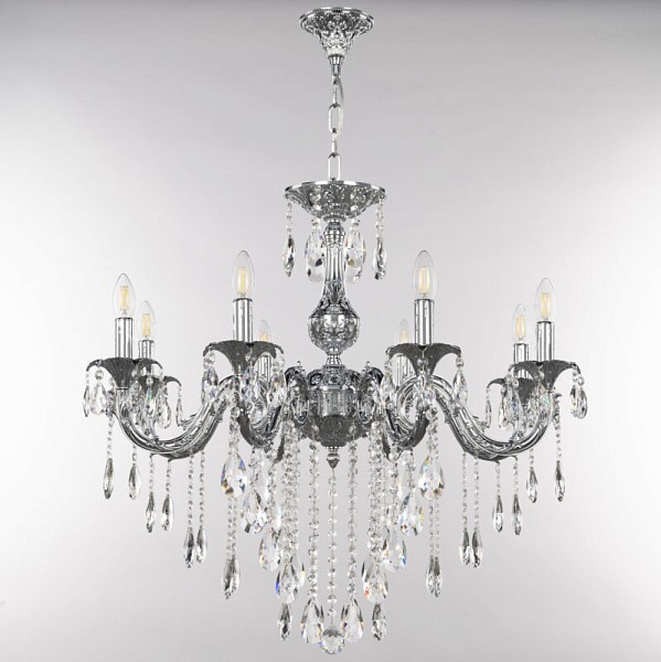 Подвесная люстра Bohemia Ivele Crystal AL7901 никель арт. AL79101/8/250 B Ni