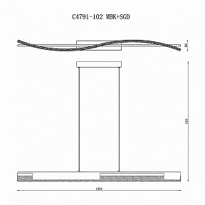 Подвесной светильник iLedex Scorpio черный арт. C4791-102 MBK+SGD