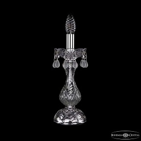 Настольная лампа декоративная Bohemia Ivele Crystal 1410 никель арт. 1410L/1-31 Ni V0300