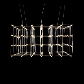 Подвесная люстра O-LUCE Cosmic Glass ячейка 20*20 см хром арт. 11787611-2