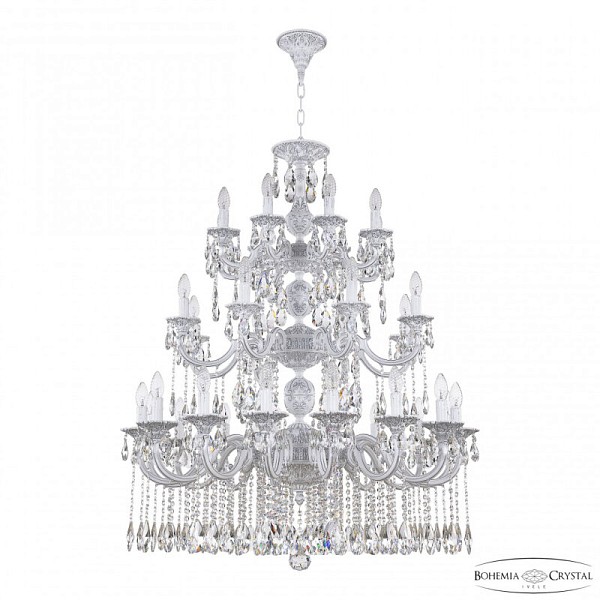 Подвесная люстра Bohemia Ivele Crystal AL7801 белый арт. AL78101/16+8+8/300/3d A WMN