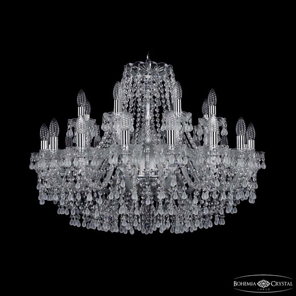 Подвесная люстра Bohemia Ivele Crystal 1410 никель арт. 1410/16+8/300 Ni V0300