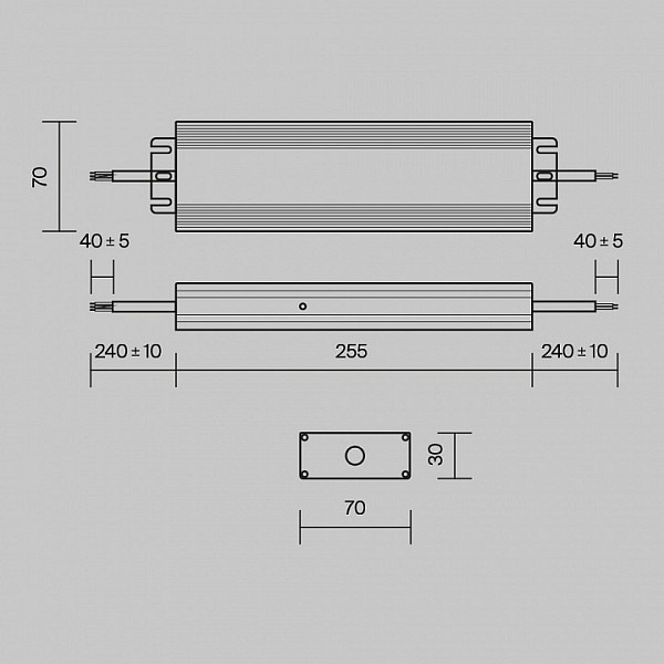 Блок питания Maytoni Power Supply Magnetic серый арт. PSL008-200W-48V-IP67