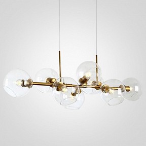 Подвесная люстра Imperiumloft Staggered Glass Chandelier 8 золото арт. 40.2211