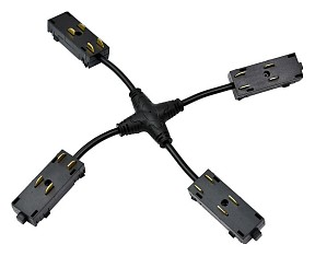 Соединитель для треков Denkirs SMART UNI черный арт. TR2116-BK