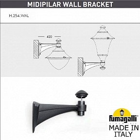 Светильник на штанге Fumagalli REMO черный арт. R50.254.000.AXH27