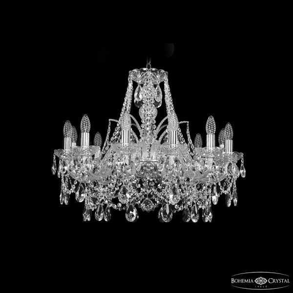 Подвесная люстра Bohemia Ivele Crystal 1411 никель арт. 1411/12/240 Ni