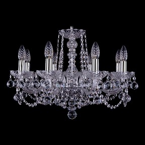 Подвесная люстра Bohemia Ivele Crystal 1402 металл арт. 1402/8/195/Ni/Balls