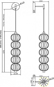 Бра Maytoni Golden Cage золото арт. MOD216WL-L10G3K