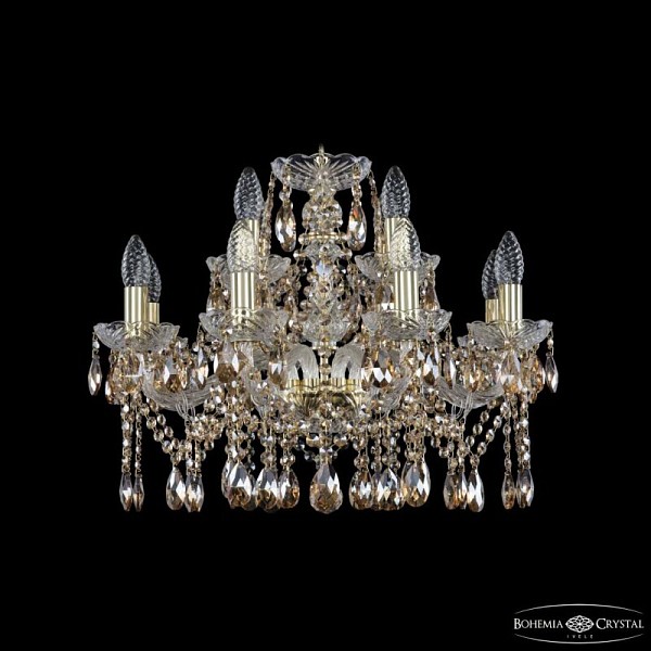 Подвесная люстра Bohemia Ivele Crystal 1413 золото арт. 1413/8+4/200 G R721