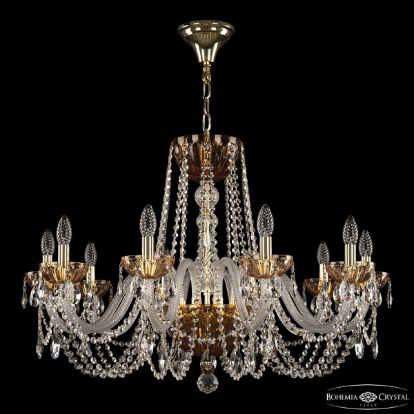 Подвесная люстра Bohemia Ivele Crystal 5402 золото арт. 5402/10/300 G Amber/M-1H