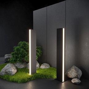 Наземный светильник Elektrostandard Flat черный арт. 1538 TECHNO LED