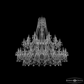 Подвесная люстра Bohemia Ivele Crystal 1411 никель арт. 1411/24+12+6/530/2d Ni