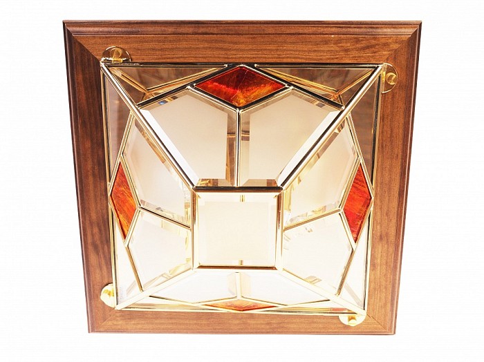 Накладной светильник Doge Luce 1028 золото арт. 1028/2PL-LN.Satinato+R.Rosso GOLD