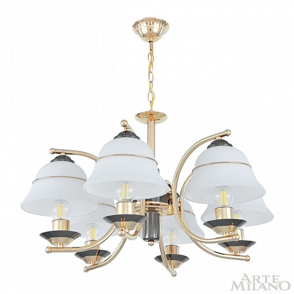 Подвесная люстра Arte Milano Florentia-1240 золото арт. 301240/6 Bk/Gd