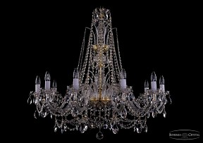 Подвесная люстра Bohemia Ivele Crystal 1411 золото арт. 1411/10/360/XL-87 G