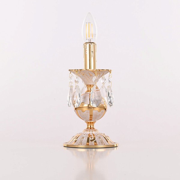 Настольная лампа декоративная Bohemia Ivele Crystal AL77 золото арт. AL77500L/1-23 GW