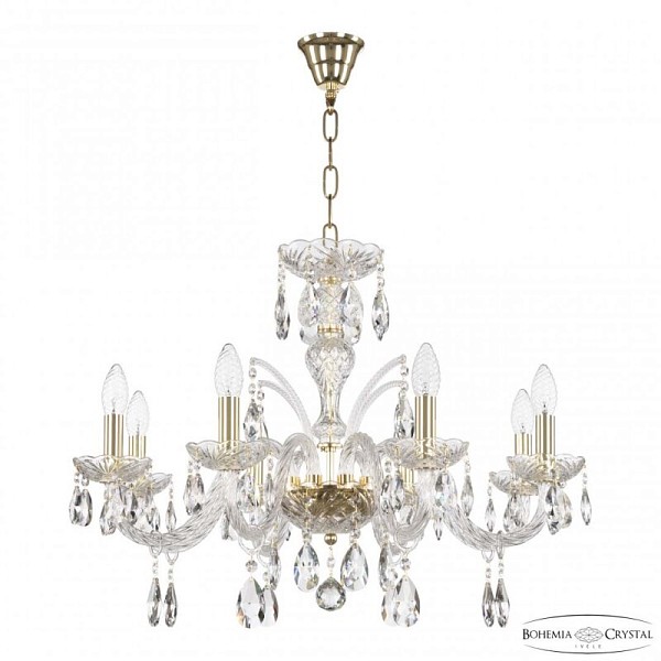 Подвесная люстра Bohemia Ivele Crystal 118 золото арт. 118/8/240 G