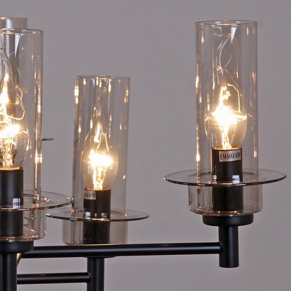 Люстра на штанге ILLUMICO IL2216 черный арт. IL2216-12PLS-24 HIGHBALL
