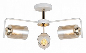 Люстра на штанге ILLUMICO  белый арт. IL8248-3COU-79 WH GD