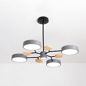 Люстра на штанге Imperiumloft Meade Lamps Grey кремовый арт. MEADE-01