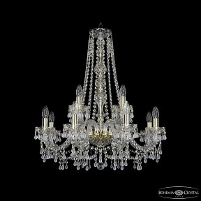 Подвесная люстра Bohemia Ivele Crystal 1410 золото арт. 1410/8+4/240/h-74 G V0300