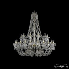Подвесная люстра Bohemia Ivele Crystal 1409 золото арт. 1409/24+12/530/h-160 G