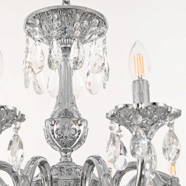 Подвесная люстра Bohemia Ivele Crystal AL7801 никель арт. AL78101/12/300 A Ni