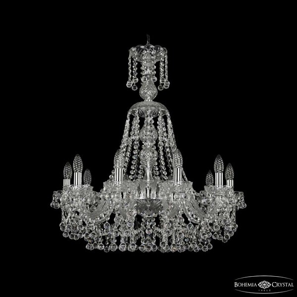 Подвесная люстра Bohemia Ivele Crystal 1409 никель арт. 1409/10/240/XL-75 Ni